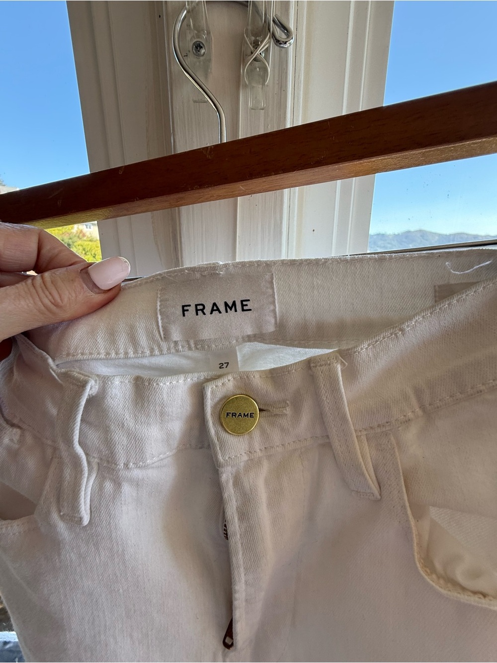 Frame Denim White High-Rise Jeans